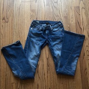 True Religion Joey Jeans Low Rise Flare Size 24
